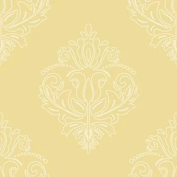 Classic Seamless Vector Fine Pattern With Arabesques 스톡 일러스트