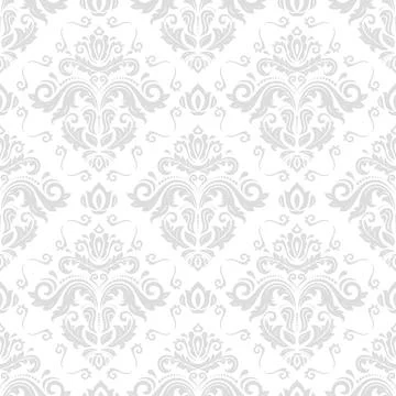Classic Seamless Vector Fine Pattern With Arabesques Illustrazione stock