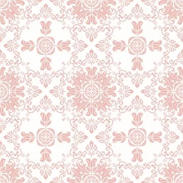 Classic Seamless Vector Fine Pattern With Arabesques Stock Illustration