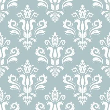 Classic Seamless Vector Fine Pattern With Arabesques Stock Illustration