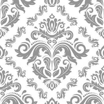Classic Seamless Vector Fine Pattern With Arabesques Stockillustratie