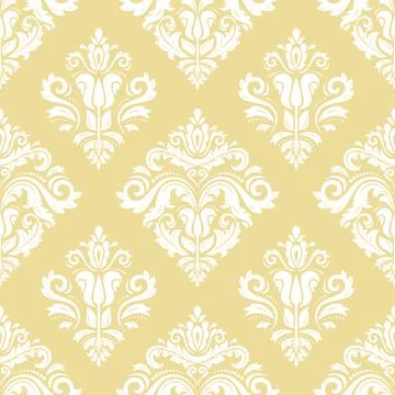 Classic Seamless Vector Fine Pattern With Arabesques Illustrazione stock