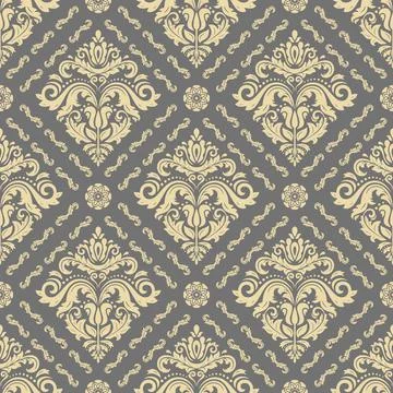 Classic Seamless Vector Fine Pattern With Arabesques Illustrazione stock