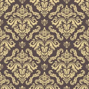 Classic Seamless Vector Fine Pattern With Arabesques Stock Illustration