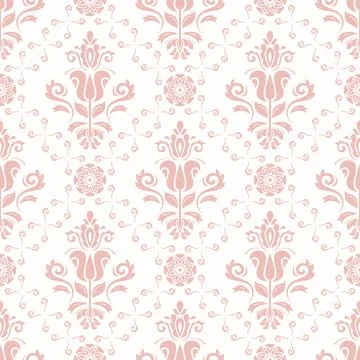 Classic Seamless Vector Fine Pattern With Arabesques Stockillustratie