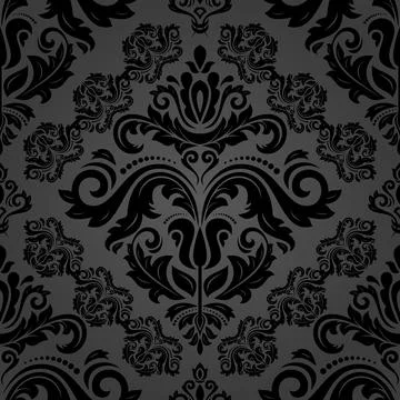 Classic Seamless Vector Fine Pattern With Arabesques Stock Illustration