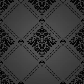 Classic Seamless Vector Fine Pattern With Arabesques Stock Illustration