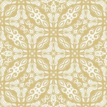 Classic Seamless Vector Fine Pattern With Arabesques Illustrazione stock