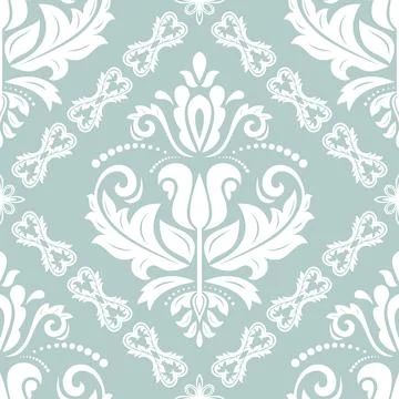 Classic Seamless Vector Fine Pattern With Arabesques 스톡 일러스트
