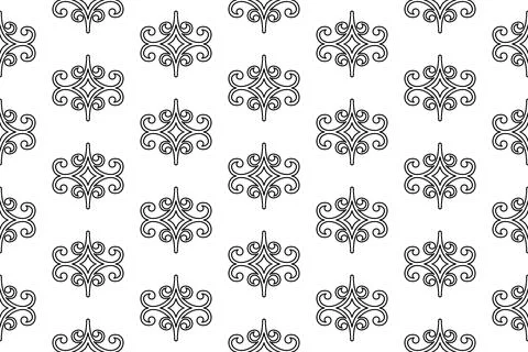 Classic Seamless Vector Fine Pattern With Arabesques Stock Illustration