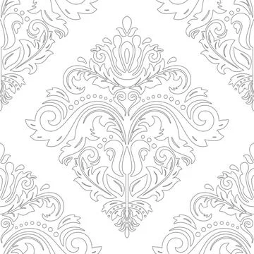Classic Seamless Vector Fine Pattern With Arabesques イラスト素材