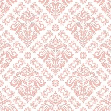 Classic Seamless Vector Fine Pattern With Arabesques Stockillustratie