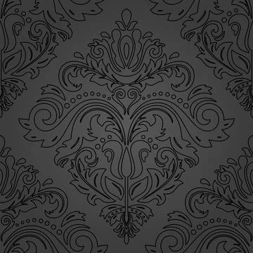 Classic Seamless Vector Fine Pattern With Arabesques Stockillustratie