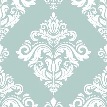 Classic Seamless Vector Fine Pattern With Arabesques Stock Illustration