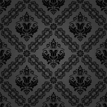 Classic Seamless Vector Fine Pattern With Arabesques Illustrazione stock