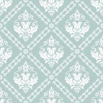 Classic Seamless Vector Fine Pattern With Arabesques Illustrazione stock