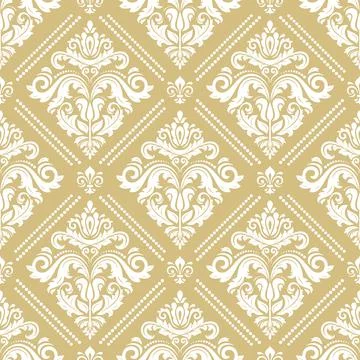 Classic Seamless Vector Fine Pattern With Arabesques Illustrazione stock