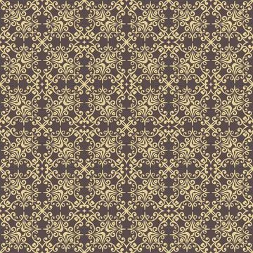 Classic Seamless Vector Fine Pattern With Arabesques 스톡 일러스트