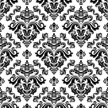 Classic Seamless Vector Fine Pattern With Arabesques Illustrazione stock