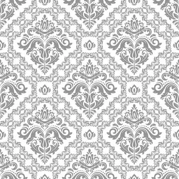 Classic Seamless Vector Fine Pattern With Arabesques イラスト素材