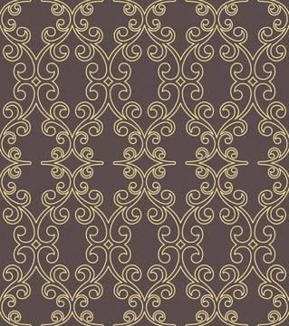 Classic Seamless Vector Fine Pattern With Arabesques Illustrazione stock