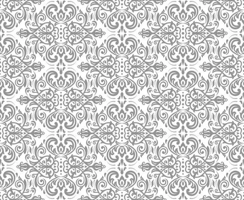 Classic Seamless Vector Fine Pattern With Arabesques イラスト素材