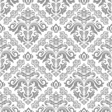 Classic Seamless Vector Fine Pattern With Arabesques Illustrazione stock