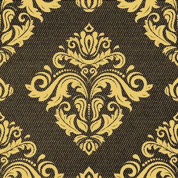 Classic Seamless Vector Fine Pattern With Arabesques 스톡 일러스트