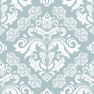 Classic Seamless Vector Fine Pattern With Arabesques イラスト素材