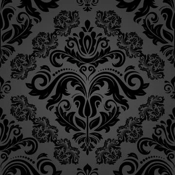 Classic Seamless Vector Fine Pattern With Arabesques Stockillustratie
