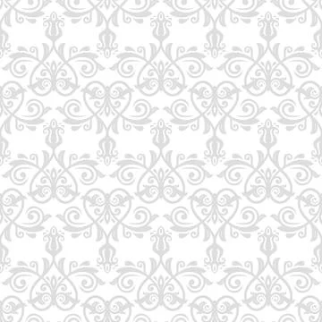 Classic Seamless Vector Fine Pattern With Arabesques Stock Illustration
