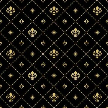 Classic Seamless Vector Fine Pattern With Arabesques イラスト素材