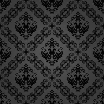 Classic Seamless Vector Fine Pattern With Arabesques Stockillustratie
