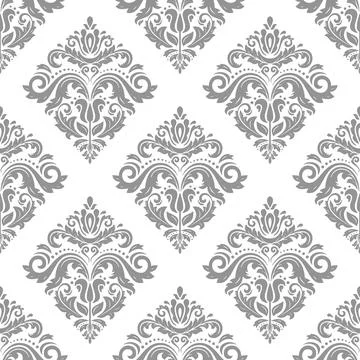 Classic Seamless Vector Fine Pattern With Arabesques Illustrazione stock