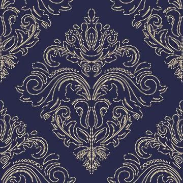 Classic Seamless Vector Fine Pattern With Arabesques Illustrazione stock