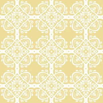 Classic Seamless Vector Fine Pattern With Arabesques Illustrazione stock