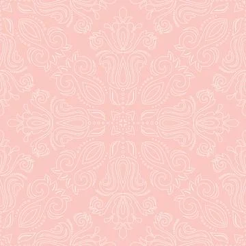 Classic Seamless Vector Fine Pattern With Arabesques Stock Illustration