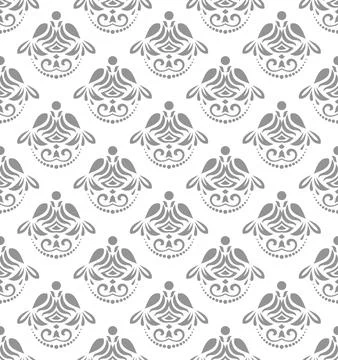 Classic Seamless Vector Fine Pattern With Arabesques Stock Illustration