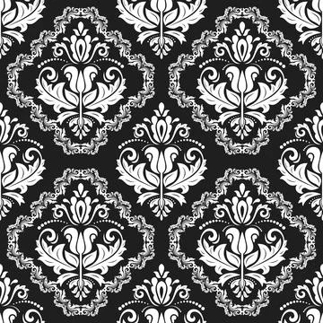 Classic Seamless Vector Fine Pattern With Arabesques Illustrazione stock