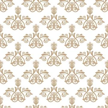 Classic Seamless Vector Fine Pattern With Arabesques イラスト素材