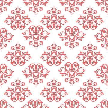 Classic Seamless Vector Fine Pattern With Arabesques Stockillustratie