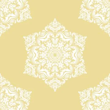 Classic Seamless Vector Fine Pattern With Arabesques Illustrazione stock