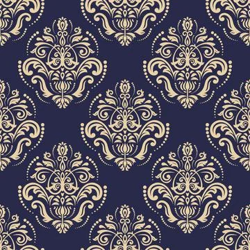 Classic Seamless Vector Fine Pattern With Arabesques Stock Illustration