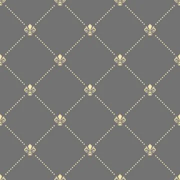 Classic Seamless Vector Fine Pattern With Arabesques Stock Illustration