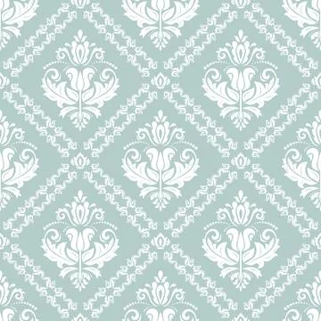 Classic Seamless Vector Fine Pattern With Arabesques 스톡 일러스트