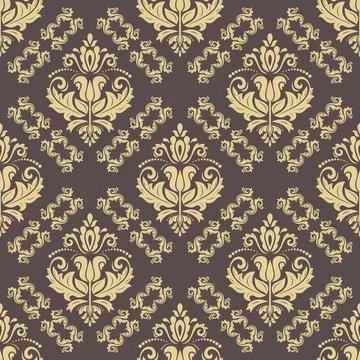 Classic Seamless Vector Fine Pattern With Arabesques イラスト素材