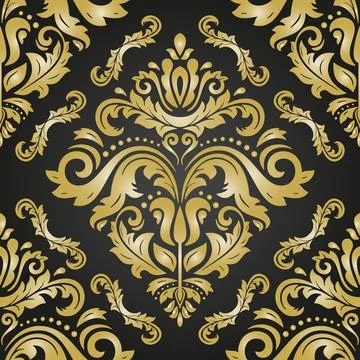 Classic Seamless Vector Fine Pattern With Arabesques Stock Illustration