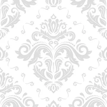 Classic Seamless Vector Fine Pattern With Arabesques Stock Illustration