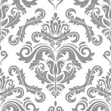 Classic Seamless Vector Fine Pattern With Arabesques Stock Illustration
