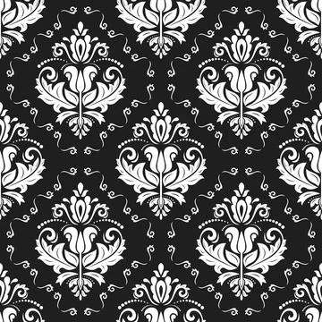 Classic Seamless Vector Fine Pattern With Arabesques Stock Illustration